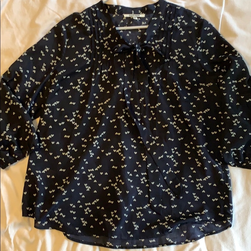 EUC Daniel Rainn neck bow, blouse